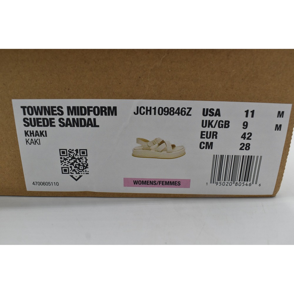 Chaco Townes Midform Suede Sandal Womens 11 Khaki New Platform Shoes - Picture 12 of 12